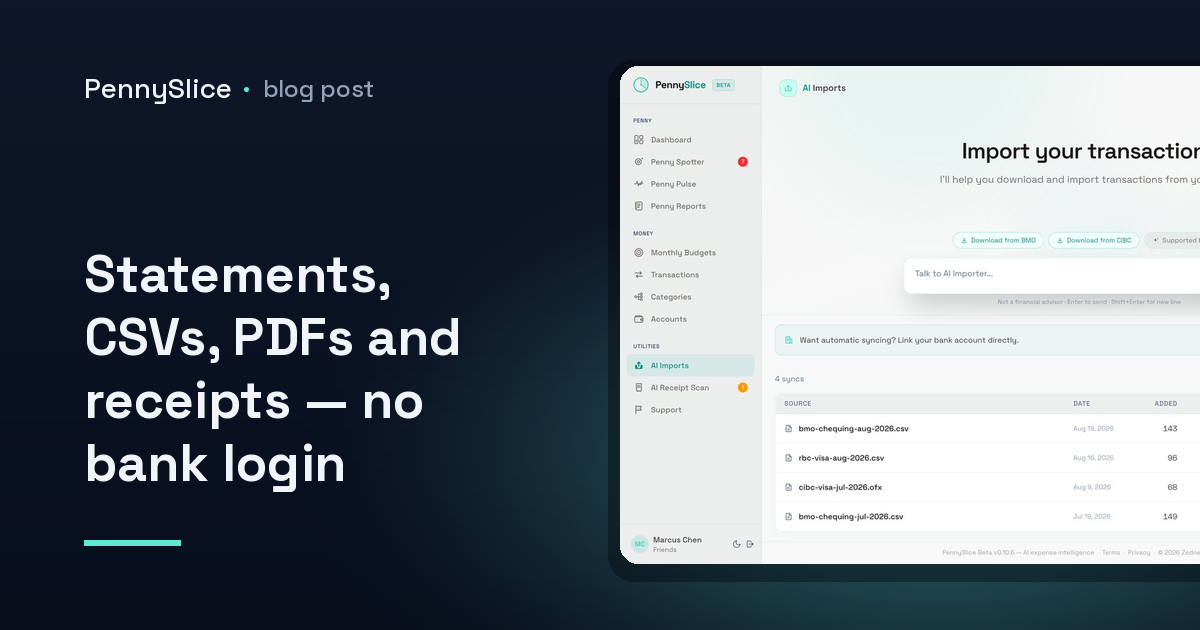 An Expense Tracker That Works Without Linking Your Bank: Uploading Statements, CSVs, PDFs and Receipts